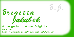 brigitta jakubek business card